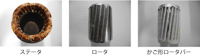 三相誘導モータの構造（写真提供：オリエンタルモーター株式会社）