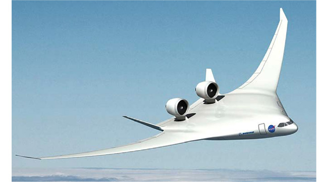 NASAの環境対応型航空機研究プログラムで提案されたボーイング のBWB機