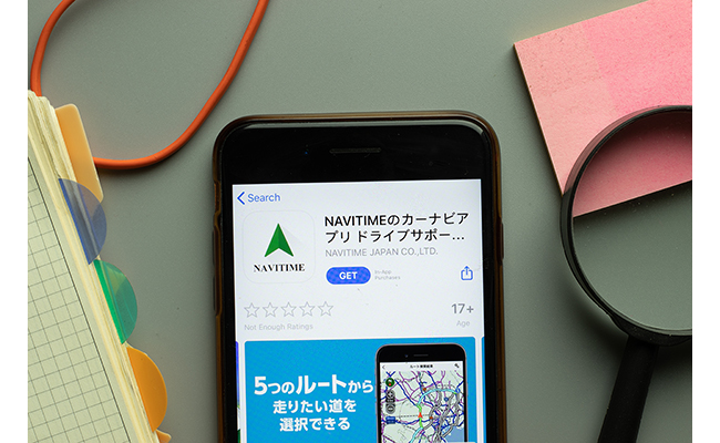 NAVITIME、スマートフォン画面、2020年
